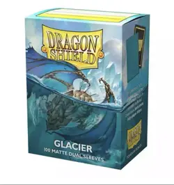Matte Dual Glacier Case Display Dragon Shield Standard Size Sleeves - 10 Packs - Image 1