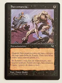 1997 Magic The Gathering - Sarcomancy - NM - Tempest - Portuguese - Image 1