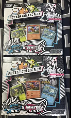 Pokemon Black Bolt & White Flare Unova Poster Collection x 2 New Factory Sealed - Image 1