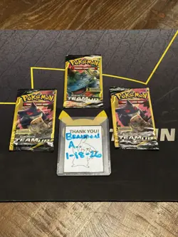 Sun Moon Team Up Tag Team 3-Card Booster Packs New - Image 1