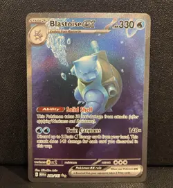 Pokemon TCG Blastoise EX Scarlet & Violet 151 NM Holo Card - Image 1