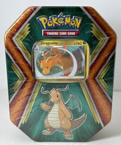 Pokemon TCG 2019 Dragonite Tin with 3 Booster Packs - New & Factory Sealed - Image 1