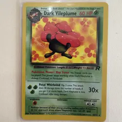 DARK VILEPLUME 30/82 - RARE NON-HOLO - Team Rocket - WOTC Pokemon Card - LP - Image 1
