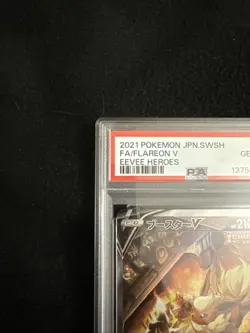2021 Pokemon Jon. SWSH Fa/Flareon V Eevee Heroes PSA 10 - Image 3