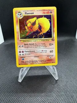 Pokemon TCG Flareon Jungle 3/64 Holo Unlimited Holo Rare - Image 1