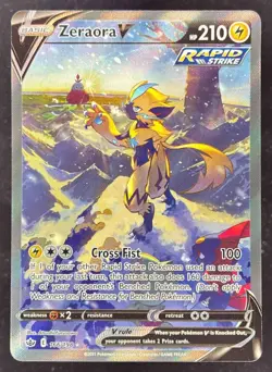 2021 Pokemon Sword & Shield Chilling Reign #166/198 Zeraora V - Image 1