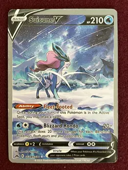 2023 Pokemon Sword & Shield Crown Zenith Suicune V Galarian Gallery #GG38/GG70 - Image 1
