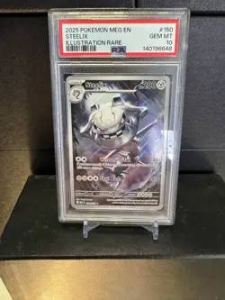 2025 POKEMON MEG EN-MEGA EVOLUTION ILLUSTRATION RARE #150 STEELIX PSA 10 - Image 3