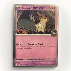 2025 Pokemon Destined Rivals STAMPED PreReleased Mimikyu 087/182 Team Rocket - Image 1