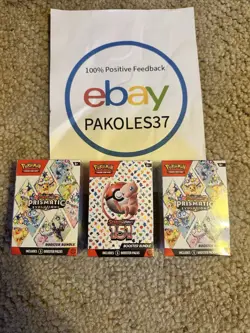 Pokemon TCG Booster Bundle Lot 3 Bundles 1 151 2 Prismatic Evolutions Brand New - Image 1