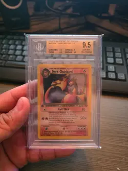 Dark Charizard Pokemon 2000 Holo Team Rocket 1st Edition English 4/82 BGS 9.5 - Image 1