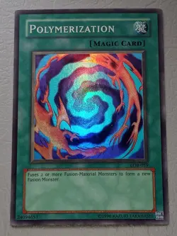 Yugioh Polymerization LOB-059 Super Rare Unlimited NM - Image 1