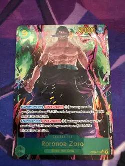 One Piece TCG Roronoa Zoro (Alternate Art) OP06-118 Wings of the Captain SEC LP - Image 1