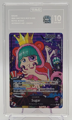 2025 One Piece CCG Sugar OP10-003 Alt Art Leader Parallel - TAG 10 GEM - English - Image 3