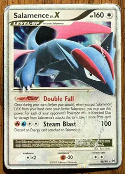 Pokemon TCG Salamence LV.X Arceus Holo Card 98/99 Rare NM - Image 1