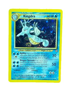 Pokemon TCG Holographic Kingdra Neo Genesis Card 8/111 Near Mint Swirl Rare - Image 1