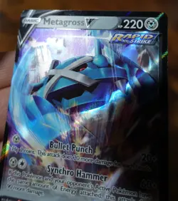 Metagross V 112/198 Gloss Shift Error Misprint Chilling Reign Pokemon Card NM % - Image 3