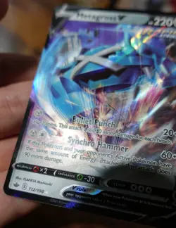 Metagross V 112/198 Gloss Shift Error Misprint Chilling Reign Pokemon Card NM % - Image 5