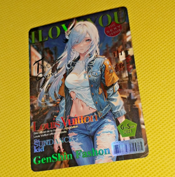 Shenhe GENSHIN IMPACT Goddess Anime Waifu Girl ACG Holo Card - Image 2