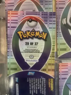 Pokemon Topps Smoochum Non Holo sticker Edition Card #238 29/37 - Image 2