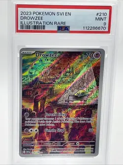 Drowzee 210/198 PSA 9 Mint Scarlet Violet Illustration Rare Pokemon Card - Image 1