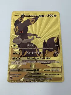 Gold Fan Art Pokemon Card English Umbreon GX 4/99 - Image 1