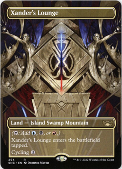 MTG Xander's Lounge SNC NM Rare Island Swamp Mountain 294 Borderless New Capenna - Image 1
