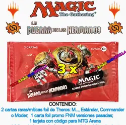 MTG 3 x LA GUERRA DE LOS HERMANOS- SOBRE PROMOCIONAL FOIL ESPANOL SELLADO Promo - Image 1