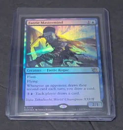 MtG Magic The Gathering March of the Machine Foil Faerie Mastermind - Image 1