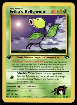 Pokemon TCG Gym Challenge 1st Edition #038/132 Erika's Bellsprout LP+ - Image 1