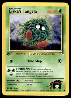 Pokemon TCG Gym Hero's 1st Edition #079/132 Erika's Oddish LP - Image 1