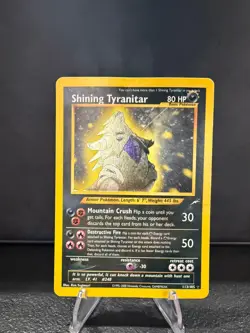 Pokemon Neo Destiny Shining Tyranitar Holo 113/105 DMG With Corner Damage - Image 1