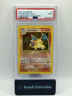 2002 Pokemon Charizard Holo Legendary Collection #3 PSA 9 - Image 1