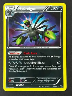 Pokemon Hydreigon 103/99 Next Destinies Shiny Holo Secret Rare | LP+ Nice Cond - Image 1