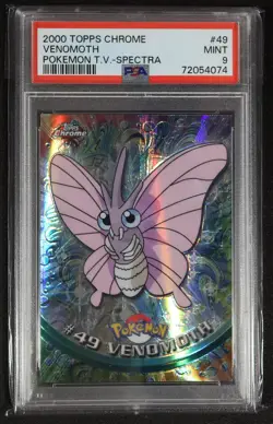 2000 Topps Chrome - Pokemon TV Venomoth #49 - Spectra PSA 9 - Image 1