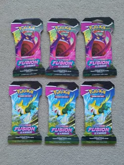 Pokemon TCG Sword & Shield Fusion Strike Sleeved Booster x 6 - Sealed - Image 1