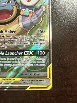 Blastoise & Piplup GX 215/236 Alt Art Pokemon TCG Cosmic Eclipse LP - Image 4