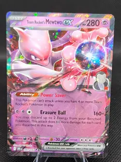 Pokemon TCG: Destined Rivals: 81/182 Team Rocket's Mewtwo EX Double Rare (NM) - Image 1