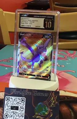 #Aerodactyl V #105/100 Pristine Near Mint or Better Pokemon CGC 10 - Image 1