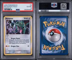 2005 POKEMON EX EMERALD #9 RAYQUAZA-HOLO EMERALD PSA 6 - Image 3