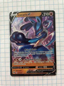 Lucario V(27/73) Champions Path Ultra Rare - NM - Full Art - GX - Pokemon TCG - Image 1