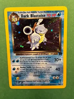 Pokemon TCG Dark Blastoise Holo Rare 3/82 NM Condition + Dark Wartortle/Squirtle - Image 2