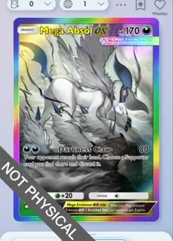 Pokemon TCG POCKET - Mega Absol Rainbow Rare 2⭐, Mega-Rising, English - Image 1