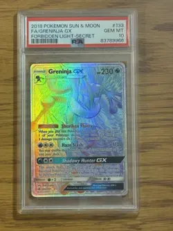2018 POKEMON SUN & MOON FORBIDDEN LIGHT #133 GRENINJA GX FORBIDDEN LIGHT-SECRET - Image 1