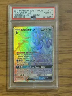2018 POKEMON SUN & MOON FORBIDDEN LIGHT #133 GRENINJA GX FORBIDDEN LIGHT-SECRET - Image 5