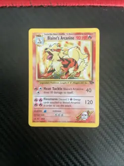 Blaine's Arcanine Holo 1/132 LP - Gym Challenge Pokemon TCG - Image 1
