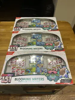 3 Pokemon Blooming Waters Premium Collection Scarlet & Violet 151 New & Sealed - Image 1