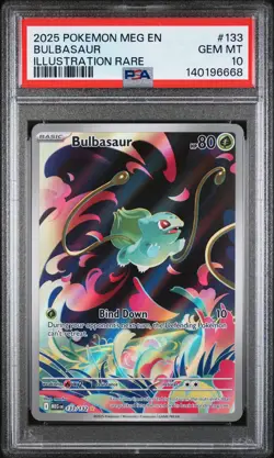 Bulbasaur Illustration Rare Pokemon Mega Evolution 133 PSA 10 - Image 1