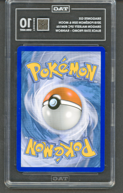 Pokemon Dragonite GX Rainbow Full Art #SM156 Dragon Majesty Promo TAG 10 - Image 4