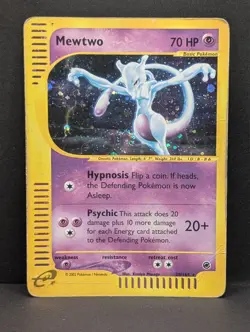 Mewtwo 020/165 Expedition Base Set Holo Rare Pokemon TCG Nintendo e-reader MP - Image 1